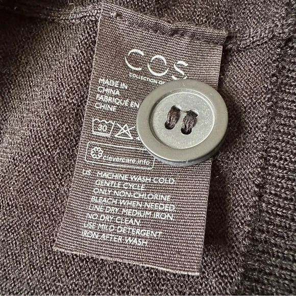 COS Draped Wool Dress Size Small - Picture 7 of 8